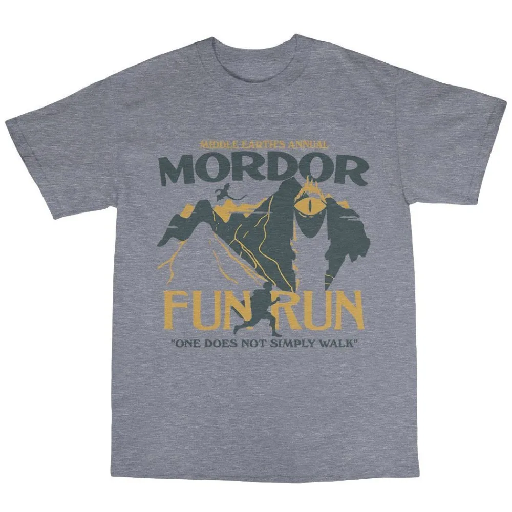 Женская хлопковая Футболка с принтом Mordor модная летняя футболка круглым вырезом