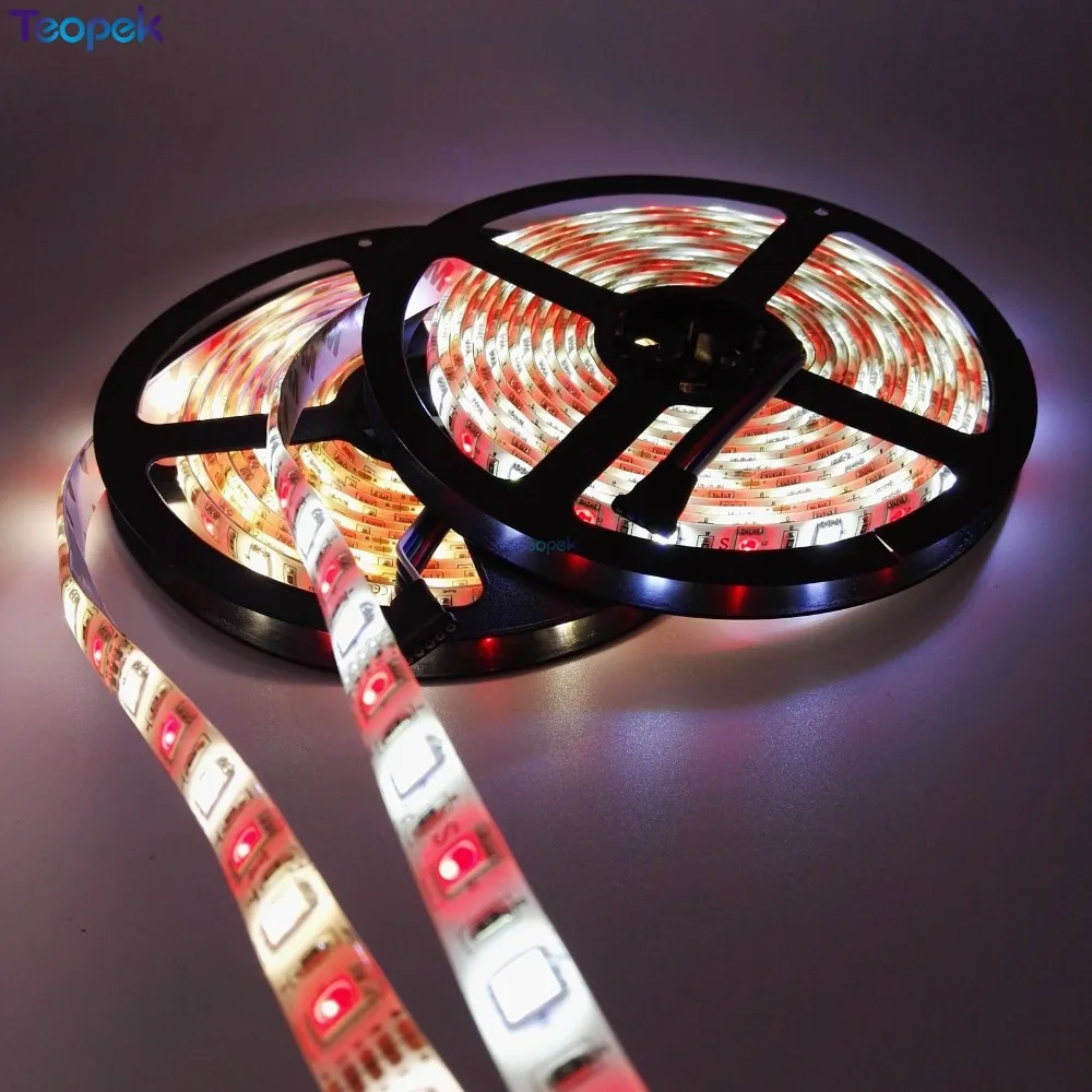 5M RGBW RGBWW RGB+Cool/Warm White IP65 Waterproof DC12V Flexible LED Strip + 2.4G Remote Controller+12V 5A Power | Освещение