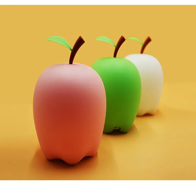 Креативный силиконовый ночник Apple USB Перезаряжаемый Pat красочный свет | Дом и сад