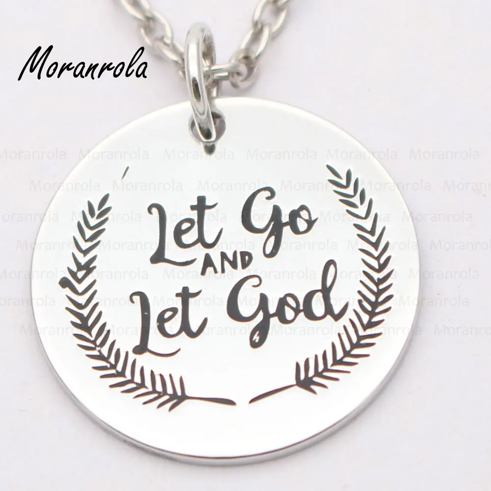 Новинка медное ожерелье arried &quotLet go and let God&quot брелок для ключей христианский Вера