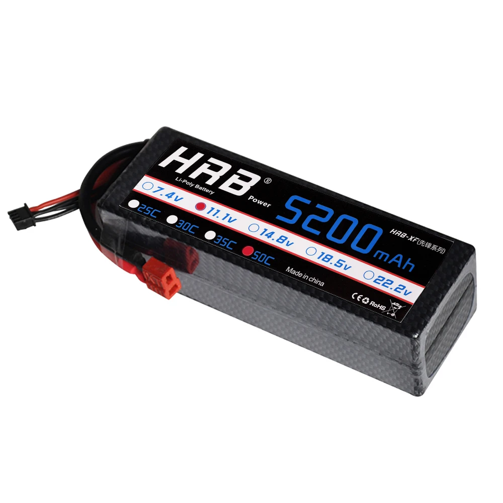 HRB RC Lipo 2S Аккумулятор 7 4 в 4200 мАч 5200 6000 7000 8000 55C 60C 100C Жесткий Чехол для 1/10 Scale Trx4