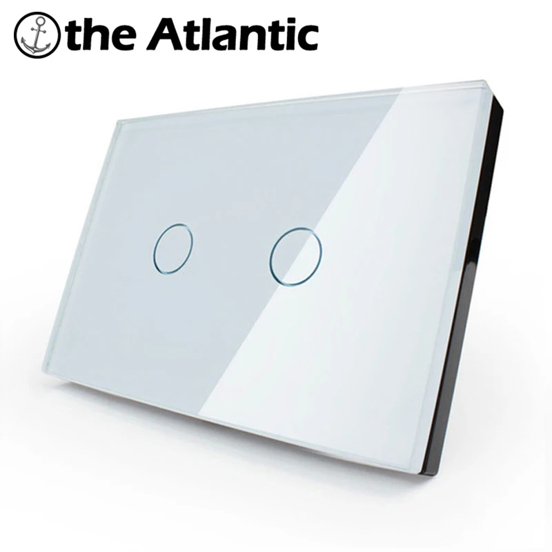 2 клавиши 1 канал панель переключателя из хрустального стекла с сенсорным