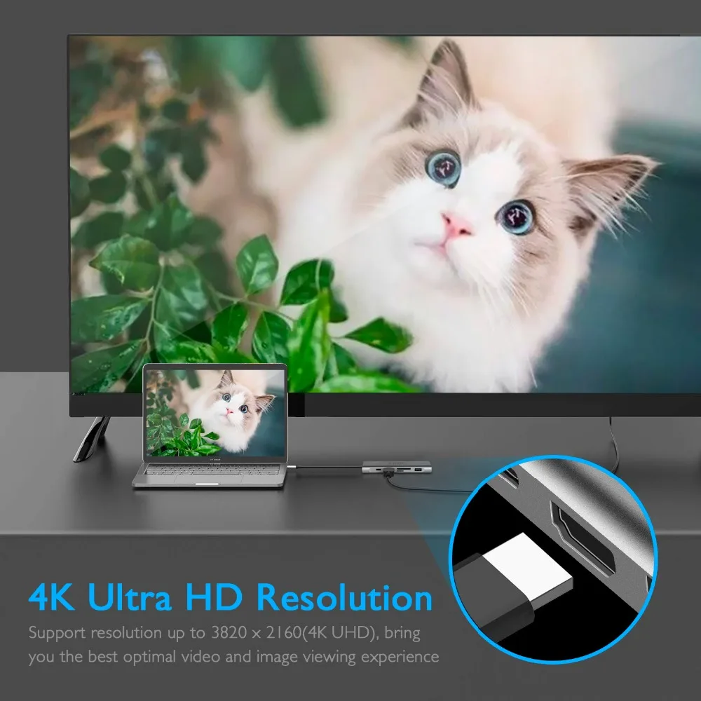 EKSA usb хаб USB C концентратор для HDMI RJ45 3 0 9 в 1 MacBook samsung Galaxy S10 huawei mate 20 P20 Pro type