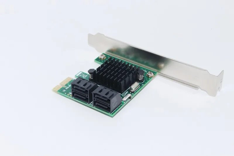 SATA карта PCI-Express 1X до 4 портов 3 0 6 Гбит/с адаптер расширения ASMedia1061 + 1093 чипсет для ПК