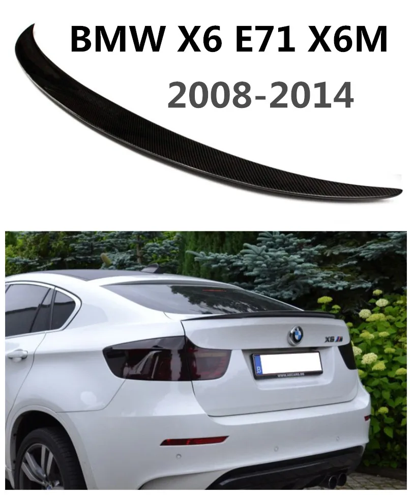 Спойлер HLONGQT из углеродного волокна для BMW X6 E71 X6M 2008 2014 высококачественные