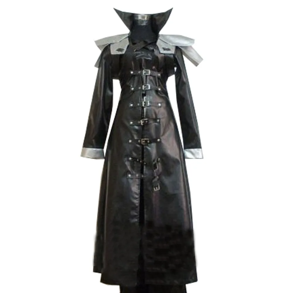 2018 Final Fantasy VII FF7 Sephiroth костюм для косплея из искусственной кожи + полдроны костюмы