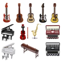 1 12 miniature wood 11 strings chinese zither instrument for 112 dollhouse classic toys pretend play furniture toys gift