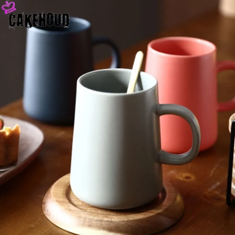 CAKEHOUD Бытовая керамика однотонная цветная кофейная чашка большой емкости кружка креативная Питьевая утварь Современная кофейная чашка Подарочная чашка для молока