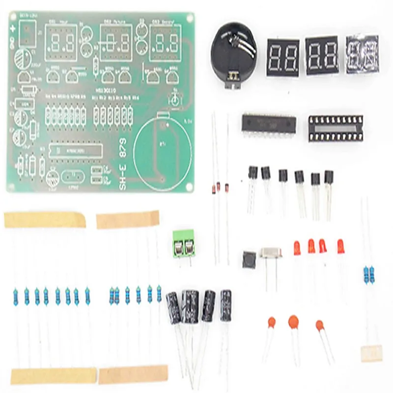 86087 DIY Наборы AT89C2051 электронные часы цифровой трубки светодио дный Дисплей люкс