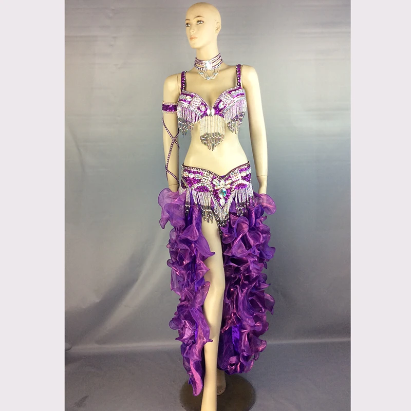 Бесплатная доставка высококачественный костюм для танца живота сценический из 5