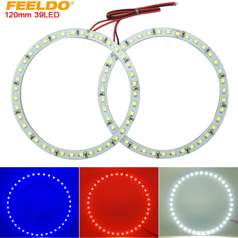 FEELDO 2 шт./лот 120 мм автомобильные ангельские глазки 1210/3528 39SMD светодиодные фары Halo