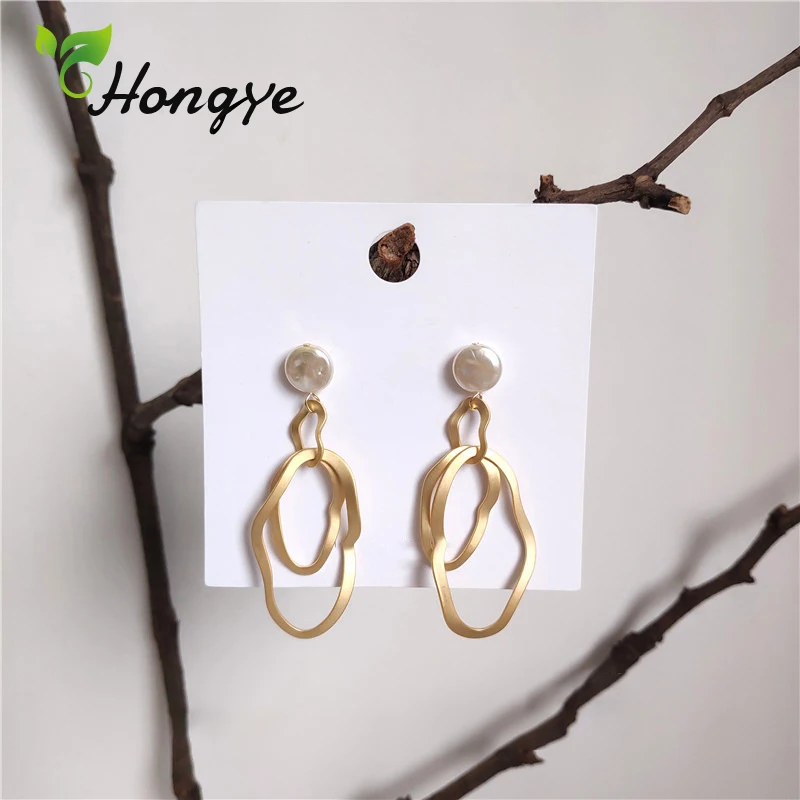 Большие серьги-кисточки Hongye для стильных девушек матовые серьги-висюльки модные
