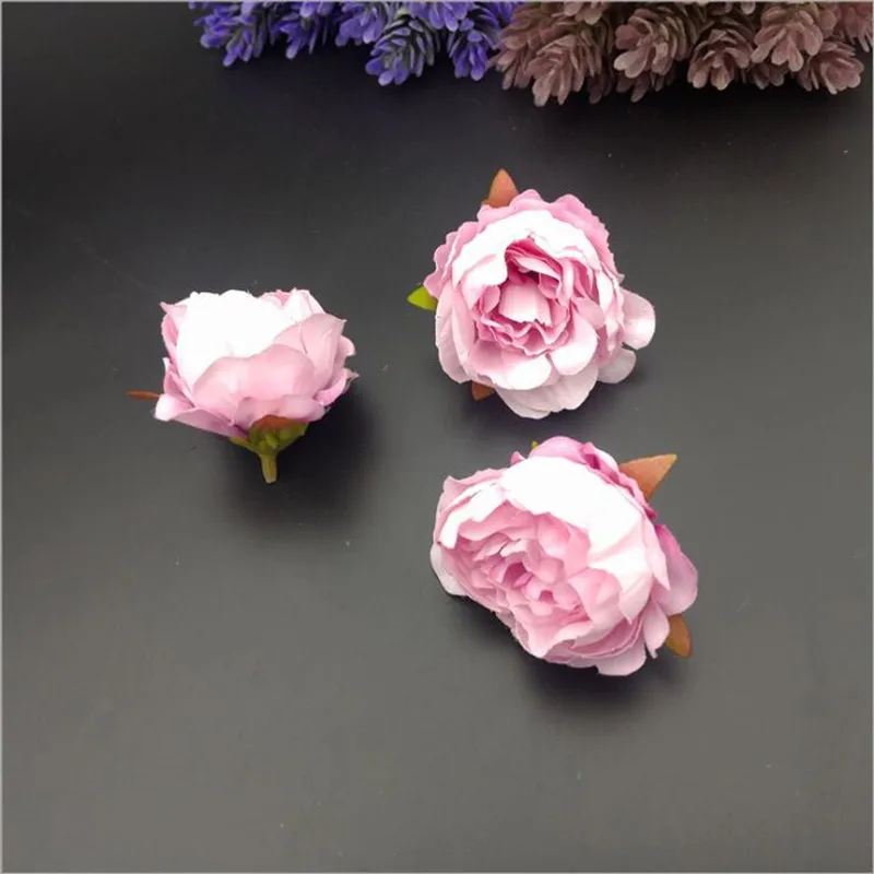 10 шт. 4 см Мини Роза декоративные цветы искусственные шелковые вечерние свадебные
