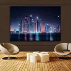 Дубай ночью картина цельнокроеное платье Стиль холст печати Тип картина современного дома декоративные стены искусства плакат рамки