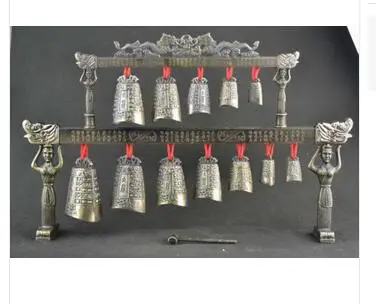 

Exquisite Chinese Old Collectible Decoration Copper Classical Musical Instrument Chime decoration brass factory outlets