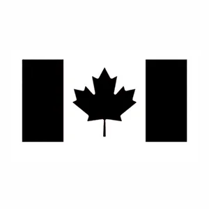 17,2 см * 8,5 см Рисунок канадского флага, модная Автомобильная виниловая наклейка, Стайлинг автомобиля, черныйсеребристый цвет