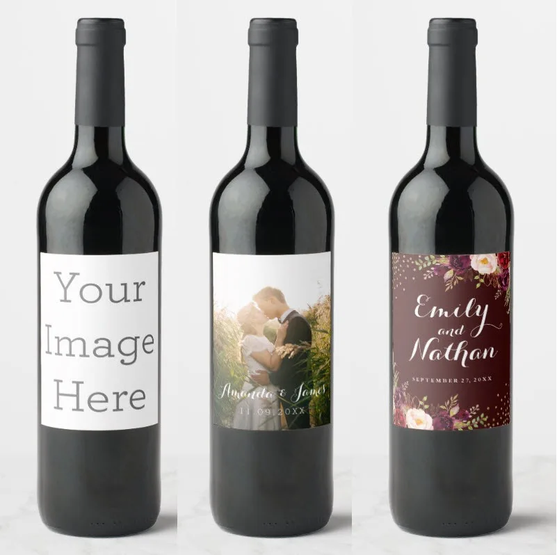 20 Pieces, Customized Personalized, Birthday, Anniversary, Wedding Wine Bottle Labels, Adhesive, Not Waterproof