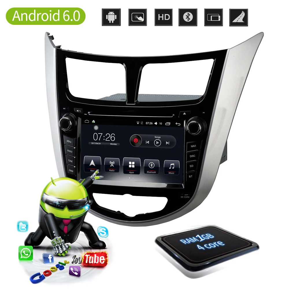 D NOBLE 2G + 16G Android 7 1 автомобильный dvd плеер дюймов 2 din Wifi Bt FM Радио Стерео GPS навигация