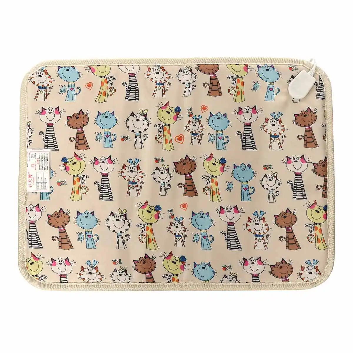 45X60cm ПЭТ нагревательный коврик 40-60 град. Продукты для контроля температуры, водонепроницаемый обогреватель для домашних животных с подогревом, против царапин, кошачий обогреватель для собак 220V 20/25W - Цвет: 45X60cm