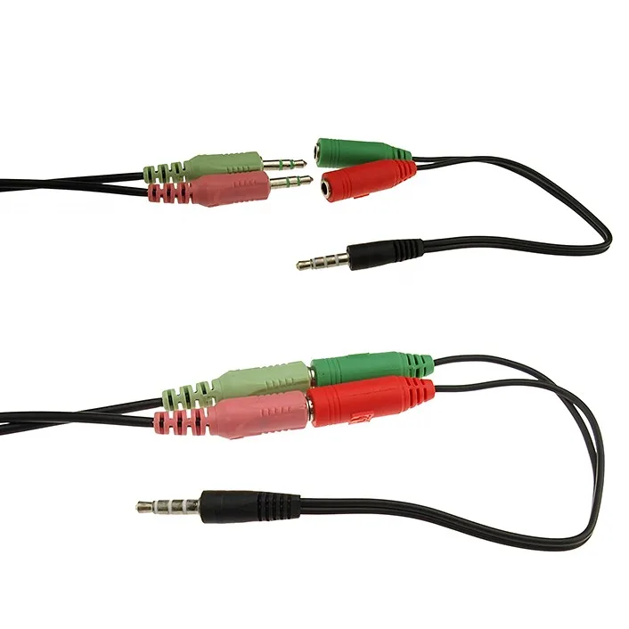 10 шт. аудио стереоразветвитель с микрофоном 3 5 мм|earphone audio splitter|3.5mm splitteraudio splitter |