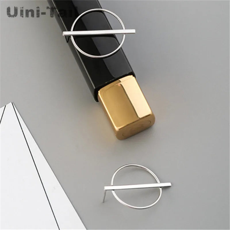 Uini-Tail хит продаж новые серьги из стерлингового серебра 925 пробы с вертикальным