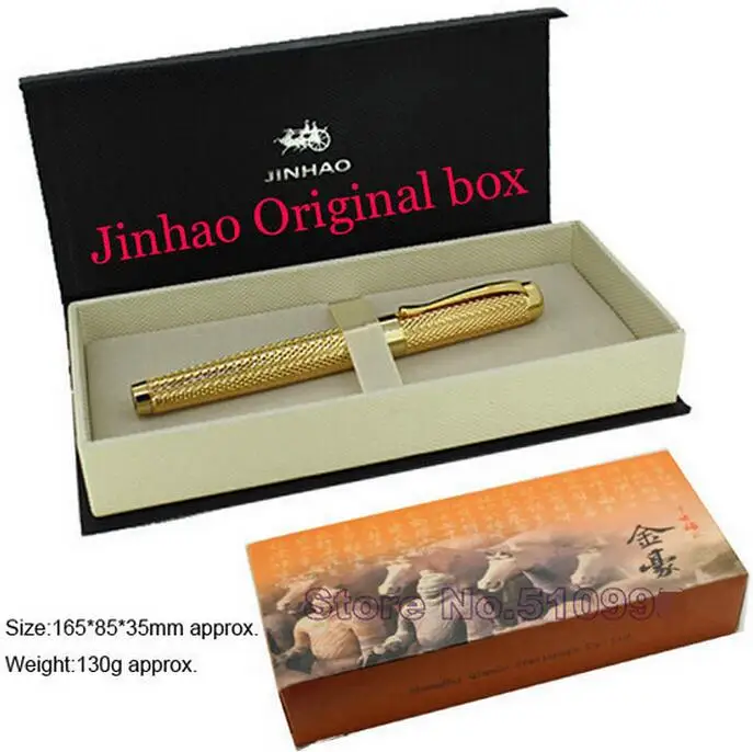 Jinhao элегантная Высококачественная шариковая ручка с драконом золотым белым