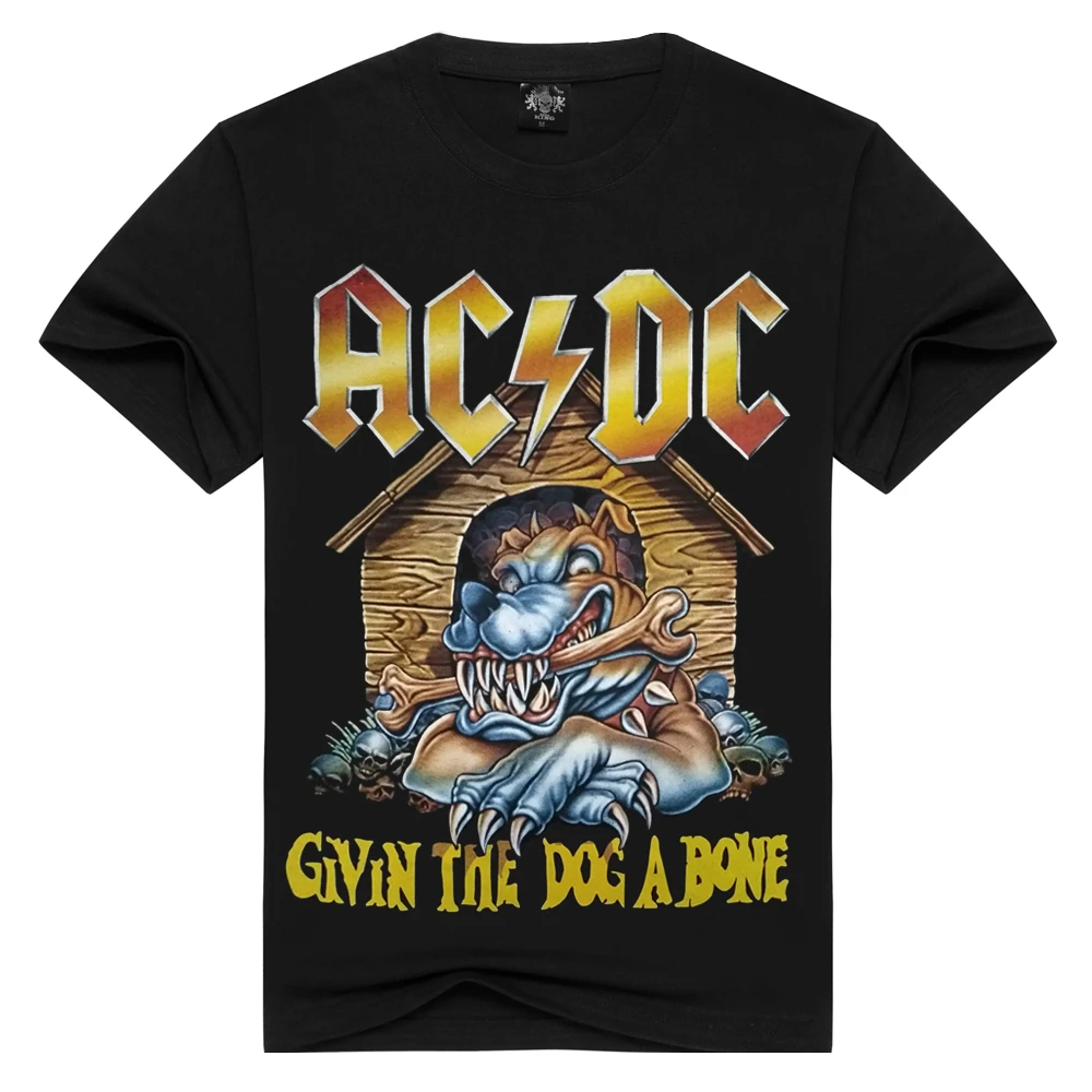 DX-40 Для мужчин/для женщин хлопок AC/DC BELL'S колокольчики футболки рок группа футболка Летняя acdc футболка для мужчин твердые черные мужские топы свободная футболка s - Цвет: DX-40