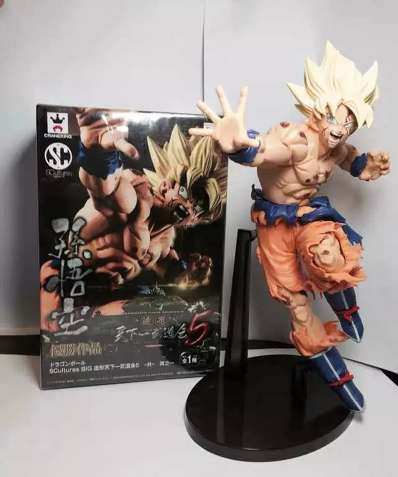 25 см Banpresto скульптуры Большой Жемчуг дракона Z воскресение F Dragon Ball Z Супер Saiyan Сон Гоку Bardock рисунок - Цвет: son gokou figure