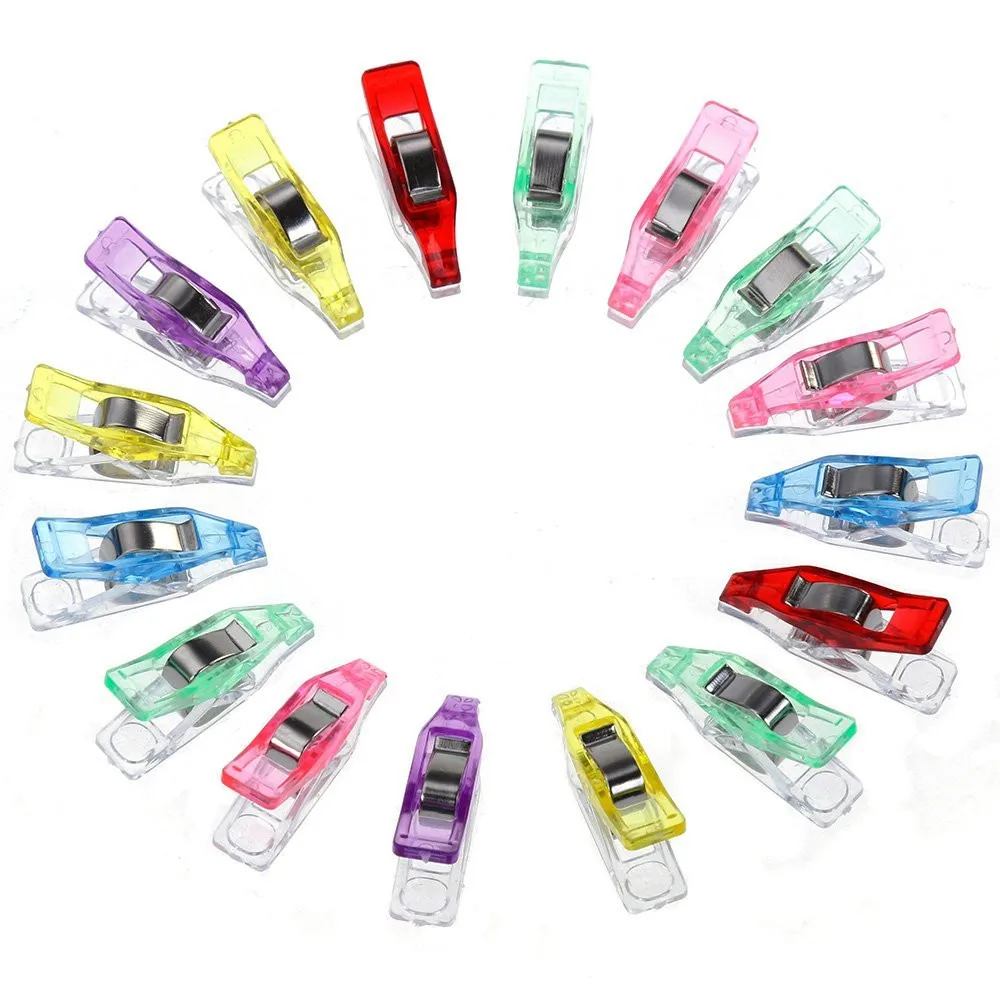 Dropshipping 65 PCS Colorful Sewing Craft Quilt Binding Plastic Clips Clamps Pack | Дом и сад