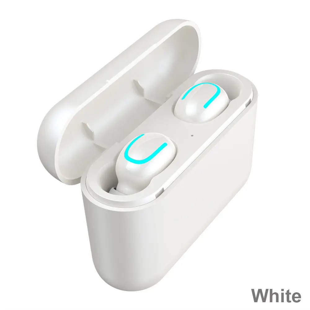 Беспроводные наушники XGODY Q32P TWS, Bluetooth 5,0, наушники, наушники, 2600 мА/ч, высокомощный аккумулятор, зарядная коробка, Hi-Fi Bluetooth гарнитура - Цвет: Белый