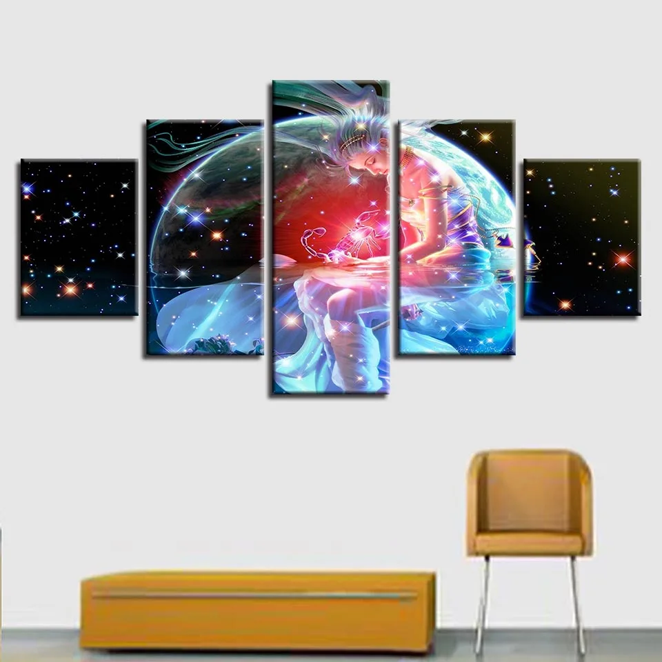 Марко арте импресión decoración dormitorio сравнению pintura 5 пьезо эскорпио Zodiaco astrologia cartel arte