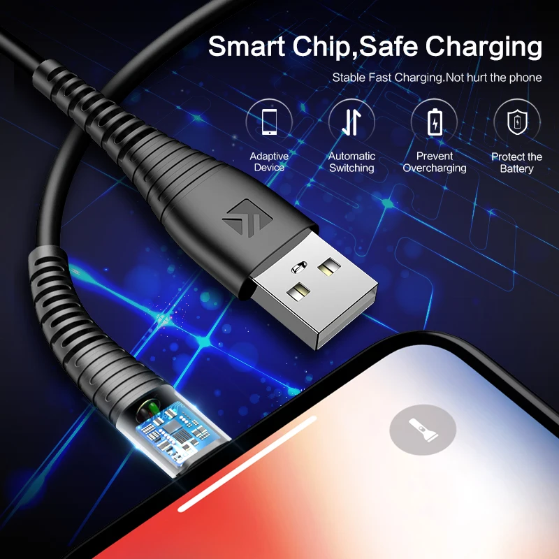 USB-кабель Floveme для iPhone X XS Max 8 7 Plus зарядное устройство Cargador Lightning зарядки телефонов |