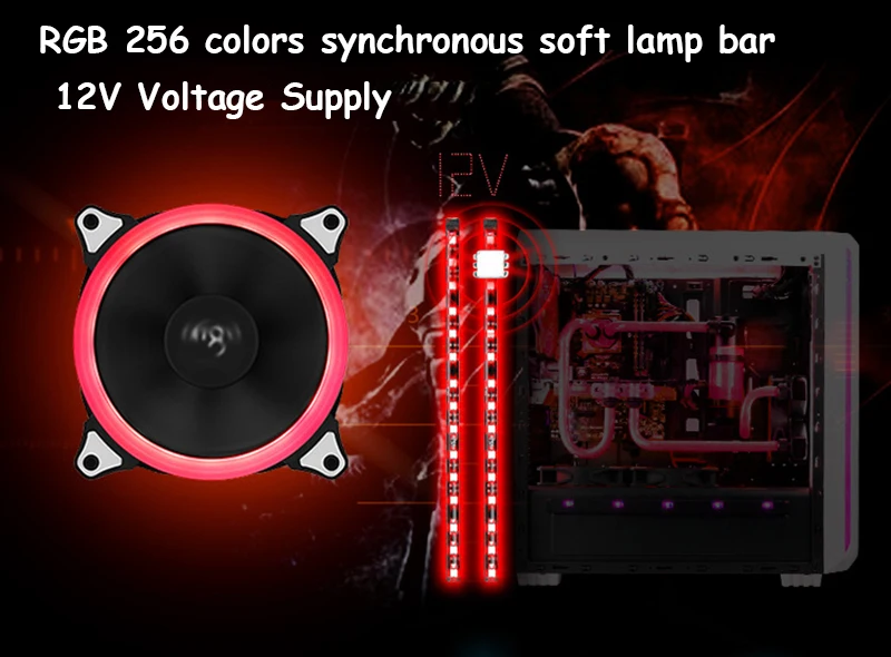 Aigo 3 шт. 12 В 6 Pin 120 мм корпус для компьютера RGB aura охлаждающий вентилятор набор светодиодный охладитель тихий вентилятор+ контроллер приложения+ 2 световых бара для ПК