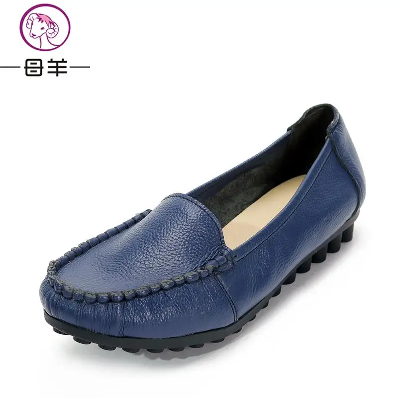 MUYANG Plus Size(35-42) 2018 Shoes Woman Genuine Leather Women 5 Colors Loafers Women's Flat Fashion Flats | Обувь