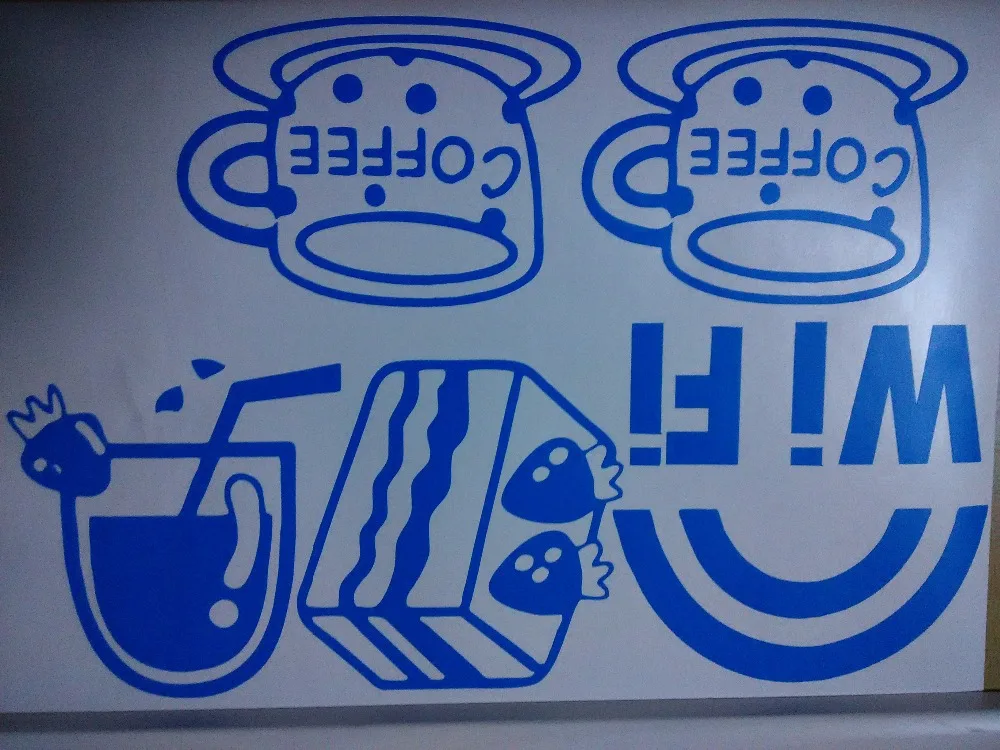 Wi-fi сок кофе кафе iicon наклейки украшения домашнего декора моды милые