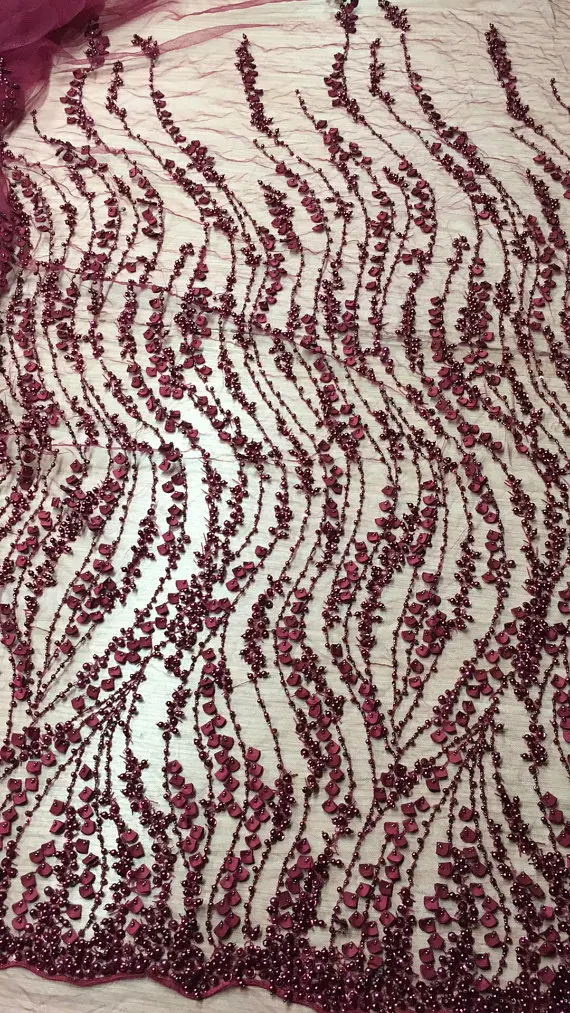 

1 yard black lace fabric, 3 d heavy hand work lace fabric, bridal lace fabric