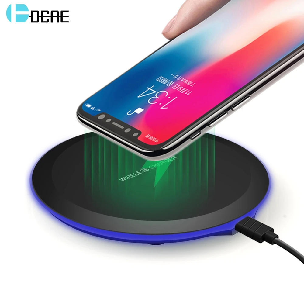DCAE Qi Беспроводное зарядное устройство для iPhone XS Max XR X 8 Plus USB Настольный