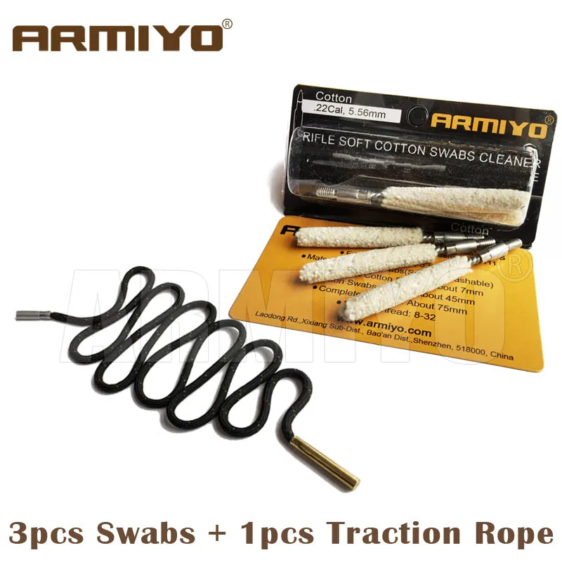 Тампоны Armiyo 22 калибра 22/270 охотничье тактическое винтовое отверстие хлопковый