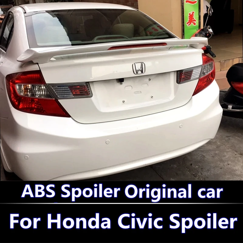 Для 2012 2015 Honda Civic спойлер высокого качества ABS Материал заднее крыло автомобиля