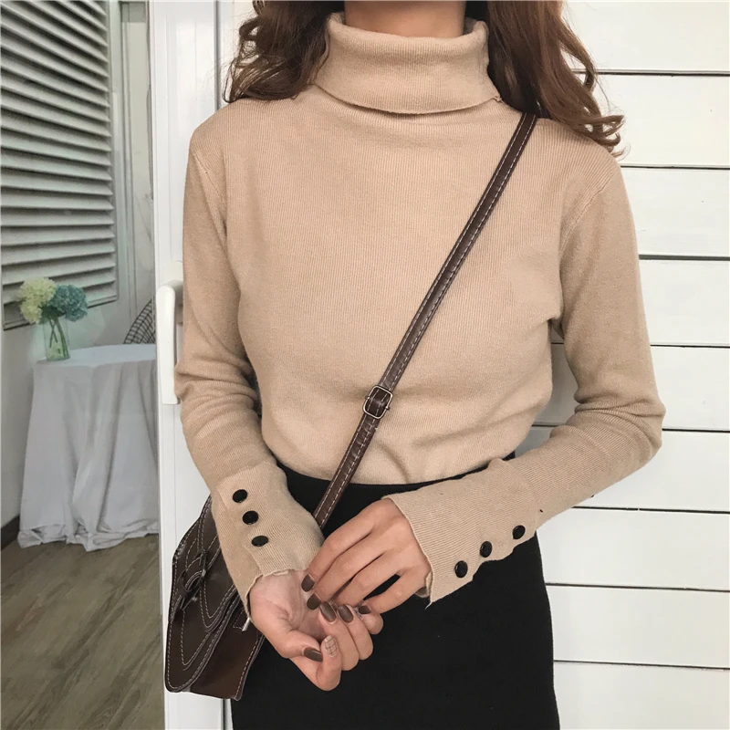 sweaters fashion 2018 women fall winter vintage korean long sleeve Basic tops jumpers cotton clothes knitting shirt pull femme | Женская