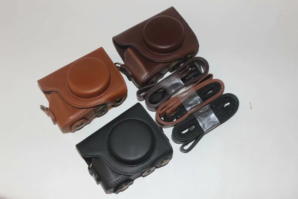 Чехол сумка из искусственной кожи для камеры подходит Canon S100/110/120/G9X с одним