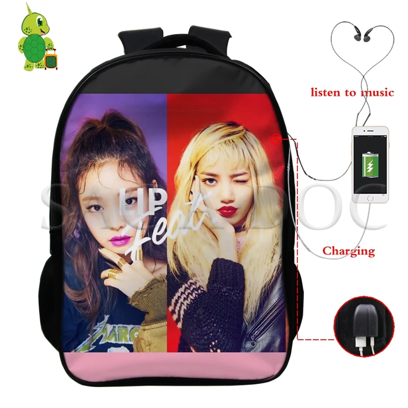 21 Корейские рюкзаки Kpop Blackpink Kill This рюкзак для женщин и мужчин USB зарядка для ноутбука сумка Jisoo/Дженни школьные и дорожные сумки - Цвет: 21