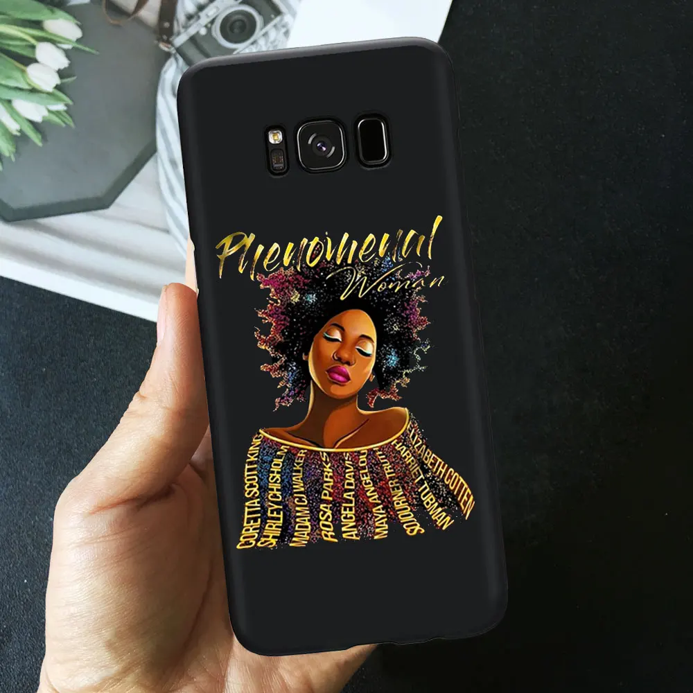 TPU D1183- Melanin Poppin queen чехол для телефона для samsung S7 S10 S9 S8 Plus A6 A7 черный волшебный чехол для девочки для samsung A50 A70 Мягкий ТПУ чехол - Цвет: TPU D1183-