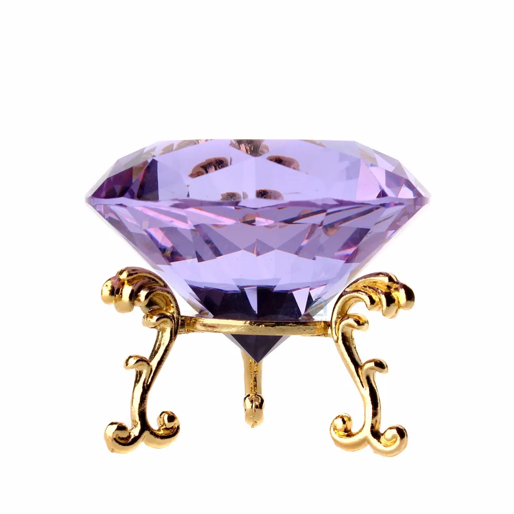 60 мм смешанные цвета сверкающие кристаллы бриллианты пресс папье стекло фэншуй