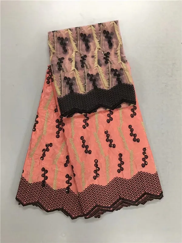 High Quality Bazin Riche Fabric African lace embroideried orange Jacquard Guinea Brocade 100% Cotton 1l-11-20 | Дом и сад