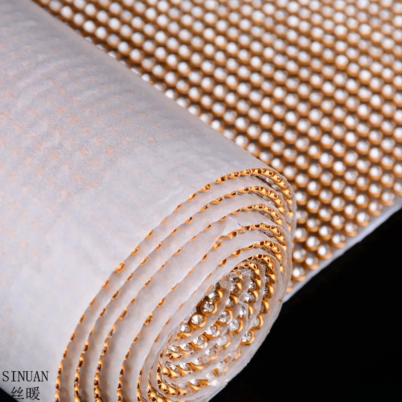 SINUAN Mesh Rhinestone Hot-Fix Glass Crystal 3Mm Ss10 Gold Stones And Crystals Garment Decorations For Crafts | Дом и сад