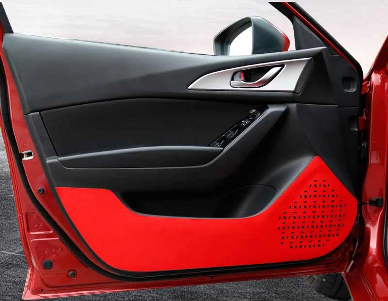 Подходит для Mazda 3 Axela автомобилей против Kick Pad Кожа Коврик защитный коврик подкладке аксессуары декоративные Наклейки P394