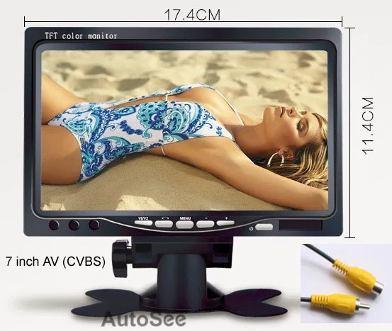 with 7inch AV screen Автомобильная HD 3D панорамная камера с углом обзора 360 градусов, камера заднего вида 1080 P, парковочная камера заднего вида, динамическая направляющая, опционально - Название цвета: with 7inch AV screen
