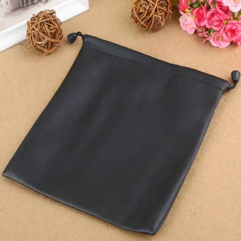 Черная грязеотталкивающая сумка из искусственной кожи для хранения монет