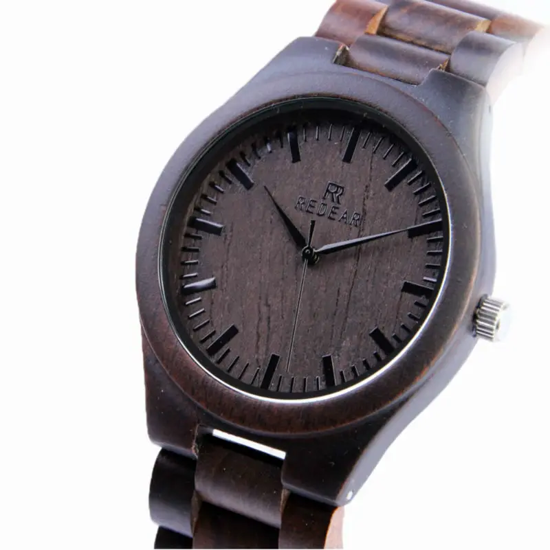 2017 новая мода античная деловой случай бренда мужские часы дерево ремень